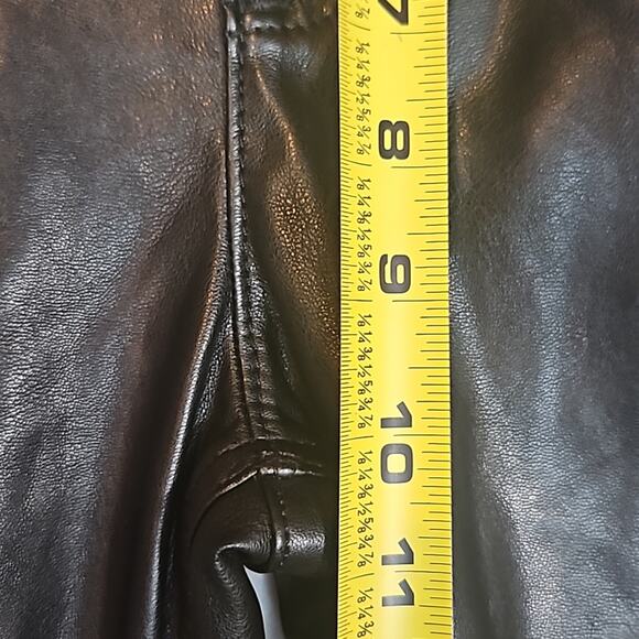 Express Black Faux Leather High Rise Ankle Legging - Size 0 Regular - Picture 7 of 8